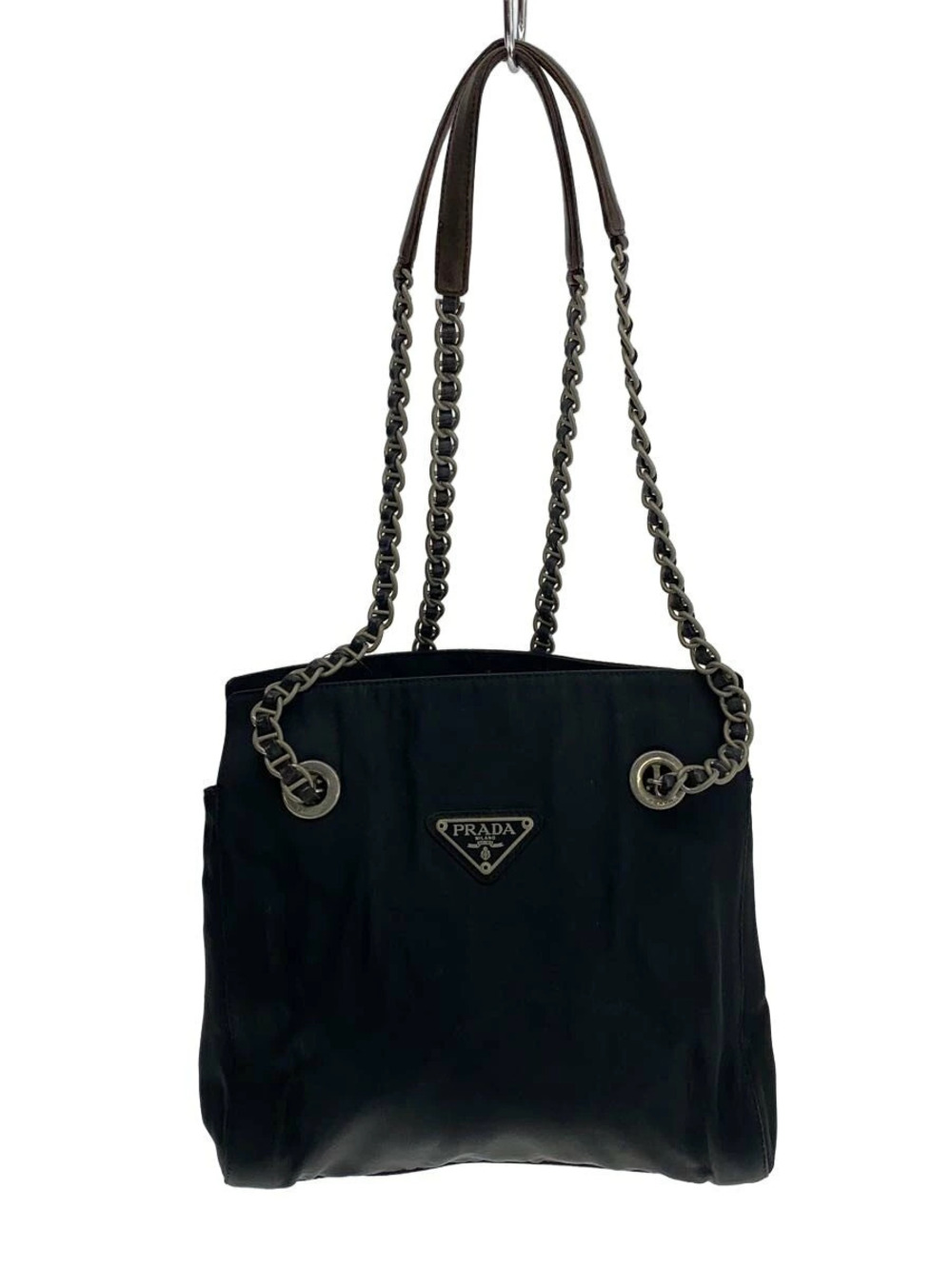 Prada Chain Tote Bag Black